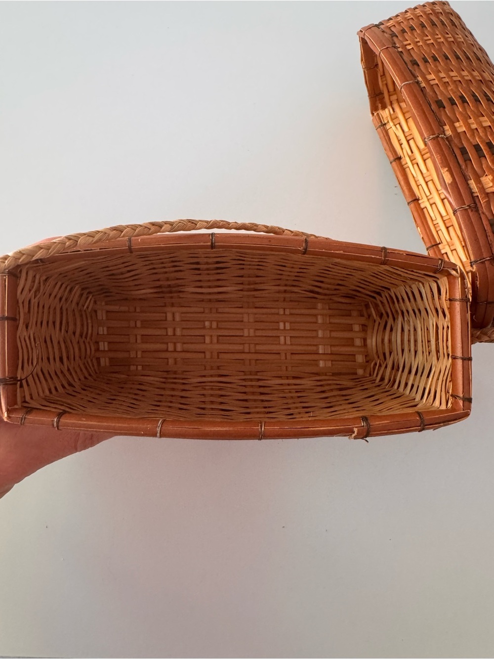 Vintage Basket Crossbody Bag in Natural Brown - Picture 3 of 6
